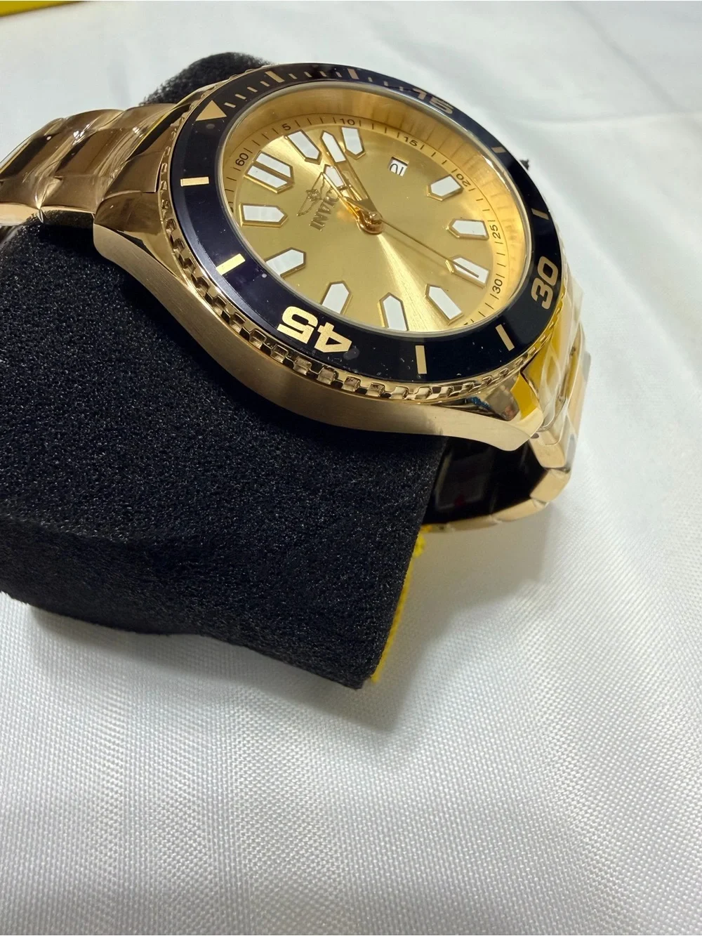 Invicta Gold and Black Men's Dive Watch with Date